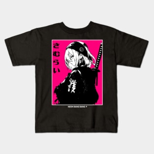 Cyberpunk Girl Samurai Warrior Anime Streetwear Kids T-Shirt